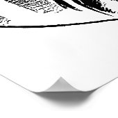 ヴィンテージ愛国的なアンクルサムとアメリカ国旗 ポスター (角)