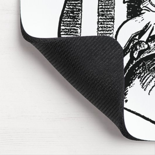 ヴィンテージ愛国的なアンクルサムとアメリカ国旗 マウスパッド (コーナー)