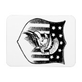 ヴィンテージ愛国的なアンクルサムとアメリカ国旗 マグネット (横)