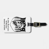 ヴィンテージ愛国的なアンクルサムとアメリカ国旗 ラゲッジタグ (正面横)