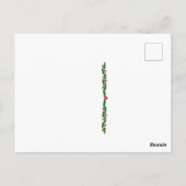 ヴィンテージ愛国的なサンタとそりのクリスマス ポストカード (裏面)