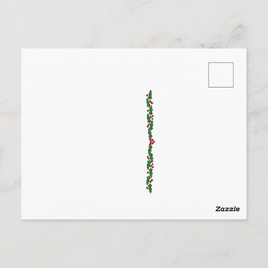 ヴィンテージ愛国的なサンタとそりのクリスマス ポストカード (裏面)