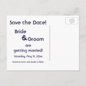 ヴィンテージ愛国的なレースカーのドライバー、日付を保存！ 案内ポストカード (裏面)