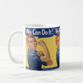 ヴィンテージ愛国的なロージー・ザ・リベッター、我々はそれができる! コーヒーマグカップ (左)