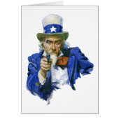 ヴィンテージ愛国的な叔父サムとスターハットとガン (正面)