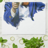 ヴィンテージ愛国的な叔父サムとスターハットとガン キッチンタオル (折り畳み)