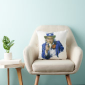 ヴィンテージ愛国的な叔父サムとスターハットとガン クッション (椅子)