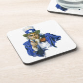 ヴィンテージ愛国的な叔父サムとスターハットとガン コースター (左側)