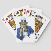 ヴィンテージ愛国的な叔父サムとスターハットとガン トランプ (裏面)