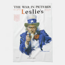 ヴィンテージ愛国的な叔父サム雑誌カバーアート キッチンタオル