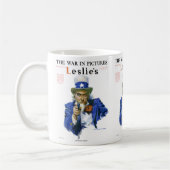 ヴィンテージ愛国的な叔父サム雑誌カバーアート コーヒーマグカップ (左)