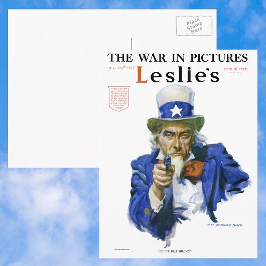 ヴィンテージ愛国的な叔父サム雑誌カバーアート ポストカード