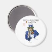 ヴィンテージ愛国的な叔父サム雑誌カバーアート マグネット (正面/裏面)