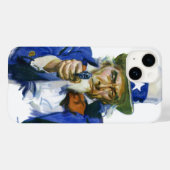 ヴィンテージ愛国的な叔父サム雑誌カバーアート Case-Mate iPhoneケース (裏面 (横))