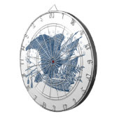 ヴィンテージ愛国的な叫びイーグルUSA旗矢印 ダーツボード (正面右)