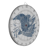 ヴィンテージ愛国的な叫びイーグルUSA旗矢印 ダーツボード (正面左)