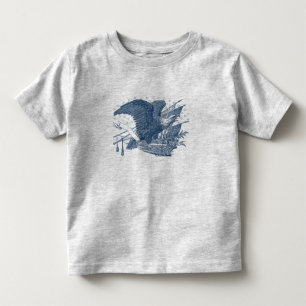 ヴィンテージ愛国的な叫びイーグルUSA旗矢印 トドラーTシャツ