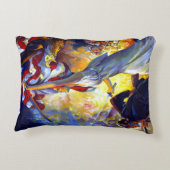 ヴィンテージ愛国的な女性の自由アメリカ国旗のワシ アクセントクッション (裏面)