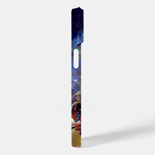 ヴィンテージ愛国的な女性の自由アメリカ国旗のワシ Case-Mate iPhoneケース (裏面 / 右)