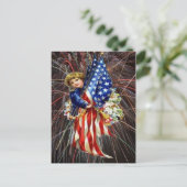 ヴィンテージ愛国的な子供と現代の花火, ZSSG ポストカード (スタンド正面)