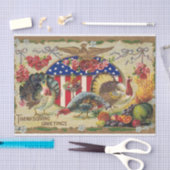 ヴィンテージ愛国的な感謝祭 薄葉紙 (クラフト)