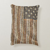 ヴィンテージ愛国的な米国国旗の城壁 アクセントクッション (裏面(縦))