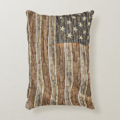 ヴィンテージ愛国的な米国国旗の城壁 アクセントクッション (正面(垂直))