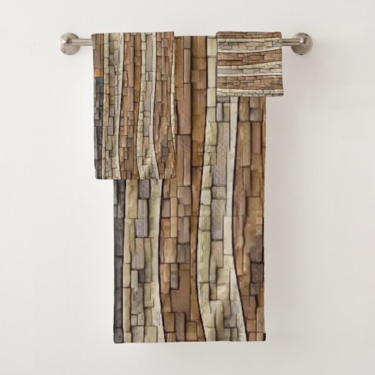 ヴィンテージ愛国的な米国国旗の城壁 バスタオルセット (インサイチュ)