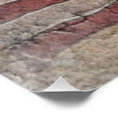 ヴィンテージ愛国的な米国国旗の城壁 ポスター (コーナー)