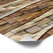 ヴィンテージ愛国的な米国国旗の城壁 ポスター (コーナー)