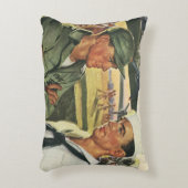 ヴィンテージ愛国的な英雄、制服を着た軍隊の男性 アクセントクッション (正面(垂直))