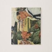 ヴィンテージ愛国的な英雄、制服を着た軍隊の男性 ジグソーパズル (縦)