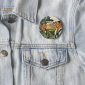 ヴィンテージ愛国的な英雄、制服を着た軍隊の男性 缶バッジ (インサイチュ)