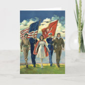 ヴィンテージ愛国的な誇りを持った軍隊人事ヘロス カード (正面)