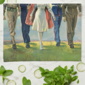 ヴィンテージ愛国的な誇りを持った軍隊人事ヘロス キッチンタオル (折り畳み)