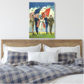 ヴィンテージ愛国的な誇りを持った軍隊人事ヘロス キャンバスプリント (インサイチュ (寝室))