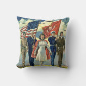 ヴィンテージ愛国的な誇りを持った軍隊人事ヘロス クッション (正面)