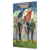 ヴィンテージ愛国的な誇りを持った軍隊人事ヘロス クリップボード (左)