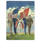 ヴィンテージ愛国的な誇りを持った軍隊人事ヘロス クリップボード (裏面)