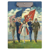 ヴィンテージ愛国的な誇りを持った軍隊人事ヘロス クリップボード (正面)