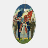 ヴィンテージ愛国的な誇りを持った軍隊人事ヘロス セラミックオーナメント (右)