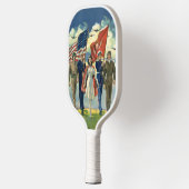 ヴィンテージ愛国的な誇りを持った軍隊人事ヘロス ピックルボールラケット (左)