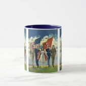 ヴィンテージ愛国的な誇りを持った軍隊人事ヘロス マグカップ (中央)