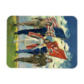 ヴィンテージ愛国的な誇りを持った軍隊人事ヘロス マグネット (横)