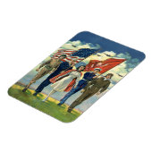 ヴィンテージ愛国的な誇りを持った軍隊人事ヘロス マグネット (左側)