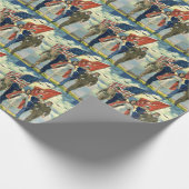 ヴィンテージ愛国的な誇りを持った軍隊人事ヘロス ラッピングペーパー (角)