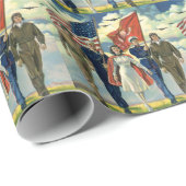 ヴィンテージ愛国的な誇りを持った軍隊人事ヘロス ラッピングペーパー (ロールコーナー)