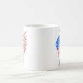 ヴィンテージ愛国的な7月4日のデザイン コーヒーマグカップ (中央)