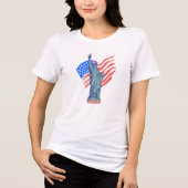 ヴィンテージ愛国的な7月4日のデザイン トライブレンドTシャツ (正面)