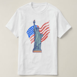 ヴィンテージ愛国的な7月4日のデザイン Tシャツ